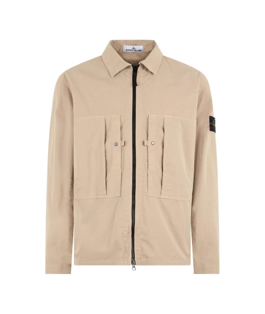 STONE ISLAND Коричневая хлопковая куртка, фото 1