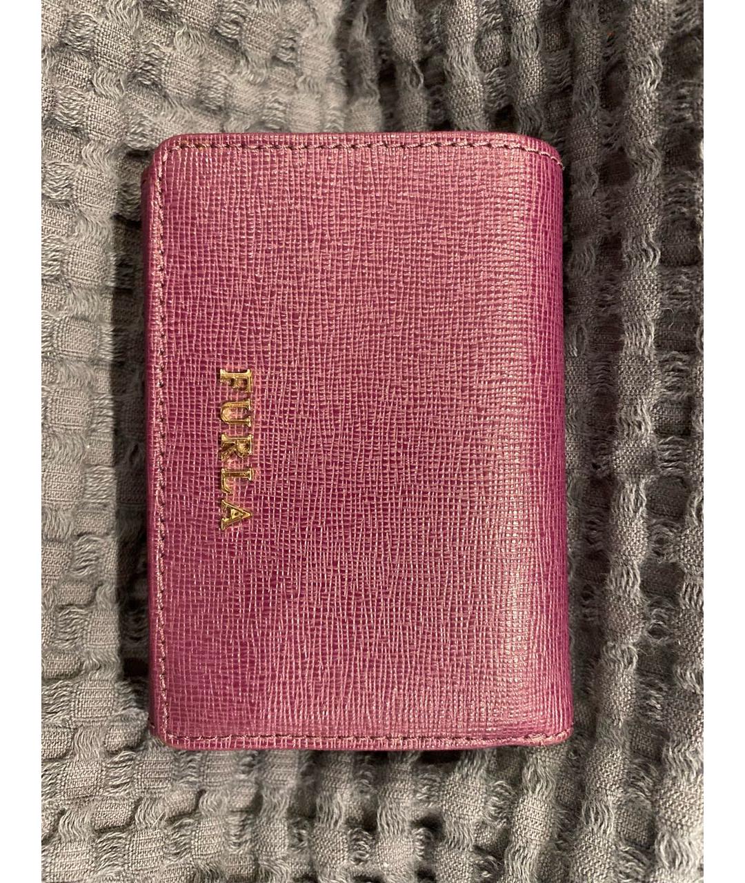 FURLA Фиолетовый кожаный кошелек, фото 6