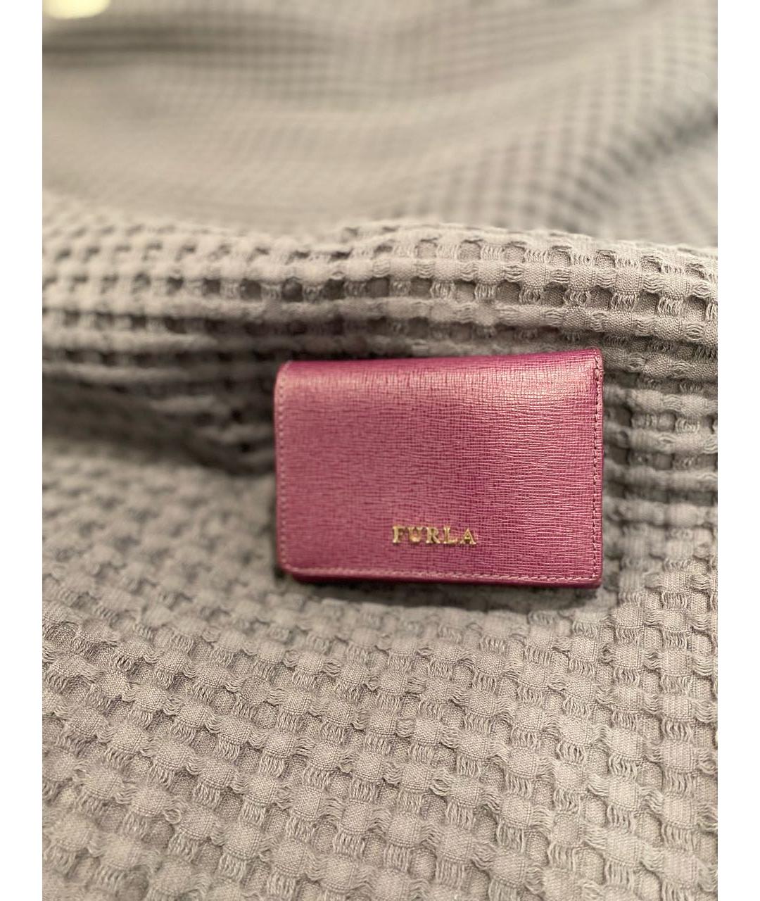 FURLA Фиолетовый кожаный кошелек, фото 8