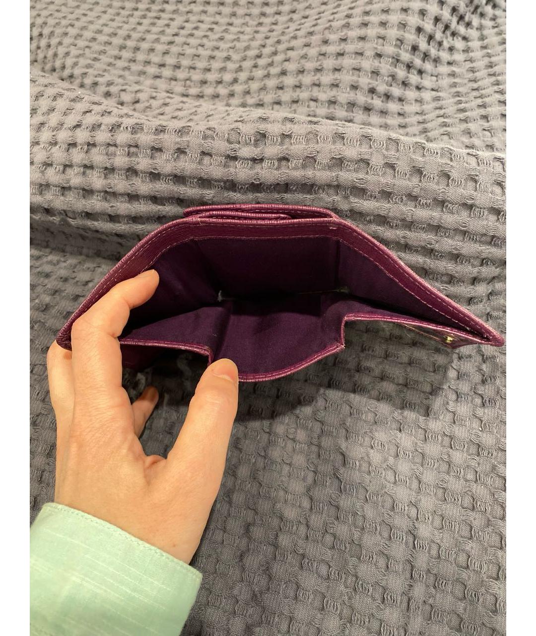 FURLA Фиолетовый кожаный кошелек, фото 4