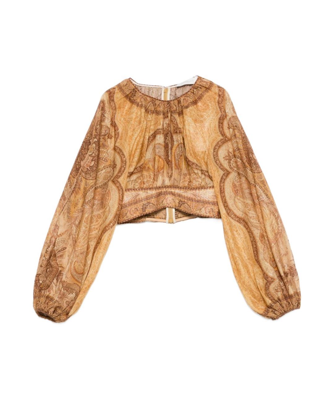 ZIMMERMANN Оранжевая хлопковая блузы, фото 1