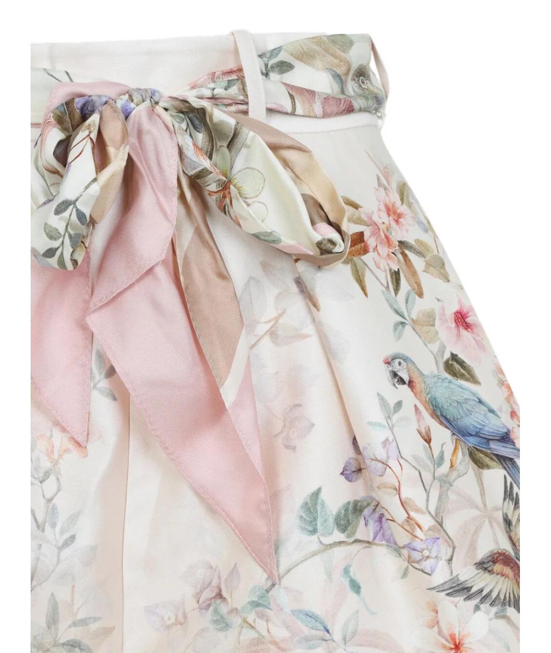 ZIMMERMANN Бежевые шелковые шорты, фото 5