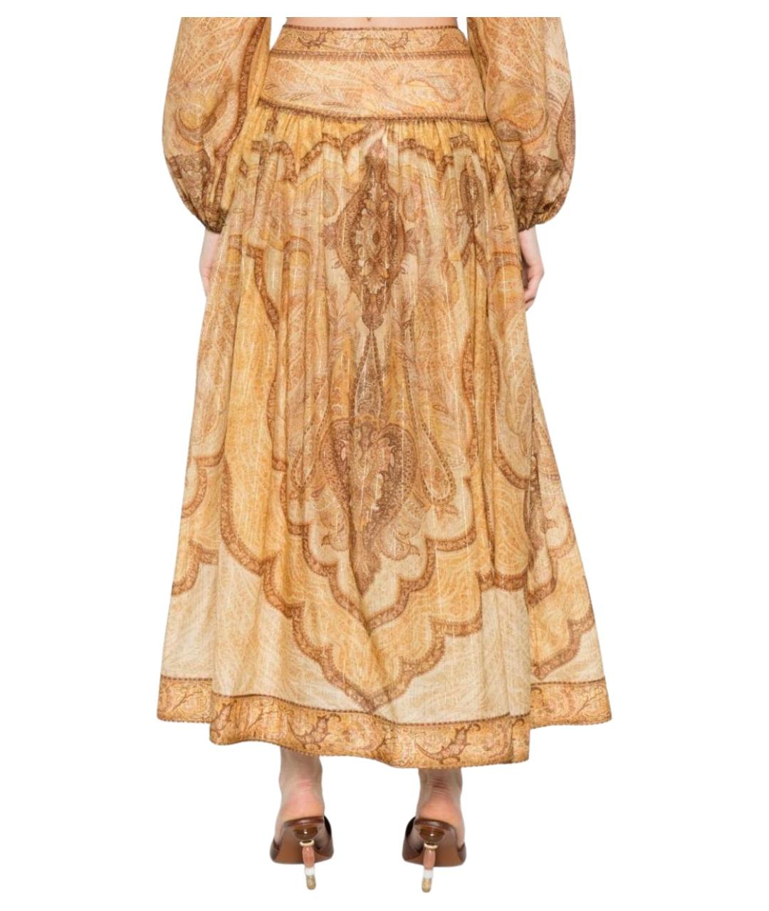 ZIMMERMANN Мульти шелковая юбка миди, фото 3