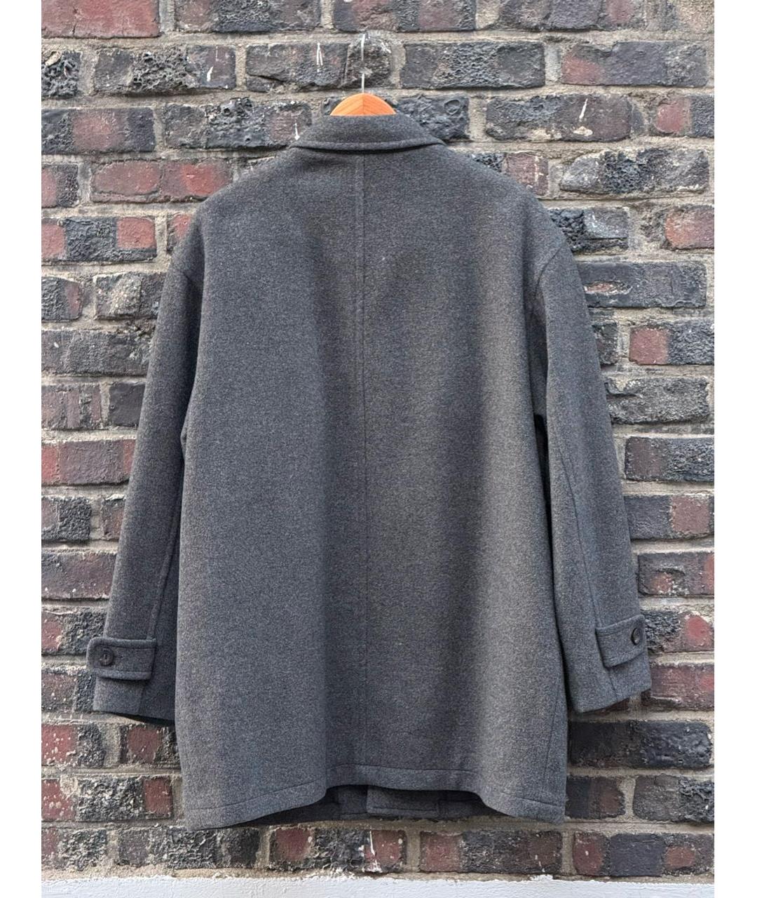 SAINT LAURENT Серое шерстяное пальто, фото 7