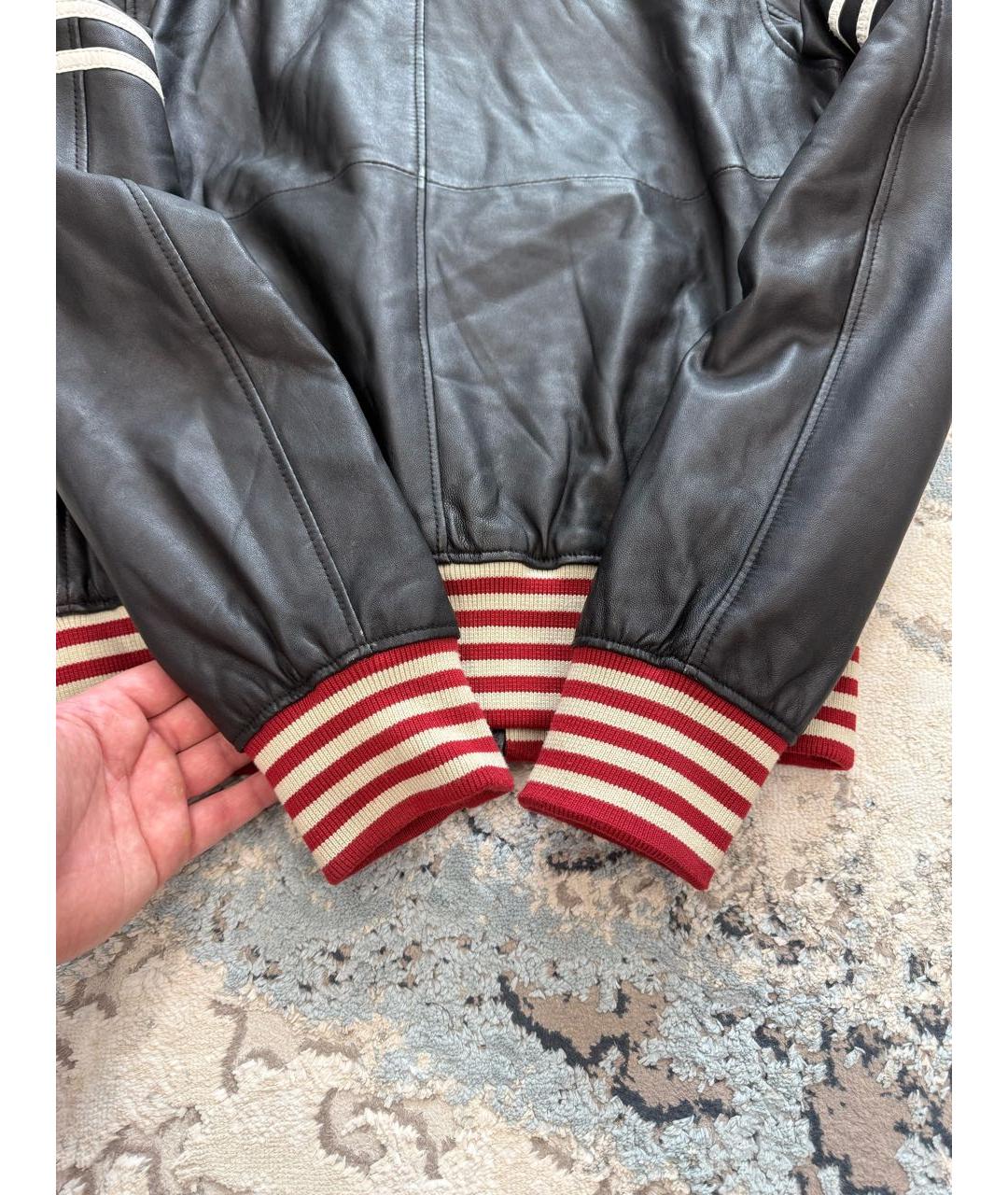 GUCCI Черная кожаная куртка, фото 8
