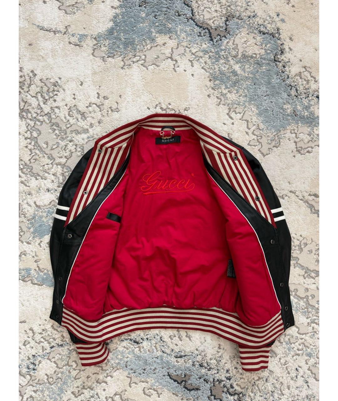 GUCCI Черная кожаная куртка, фото 7