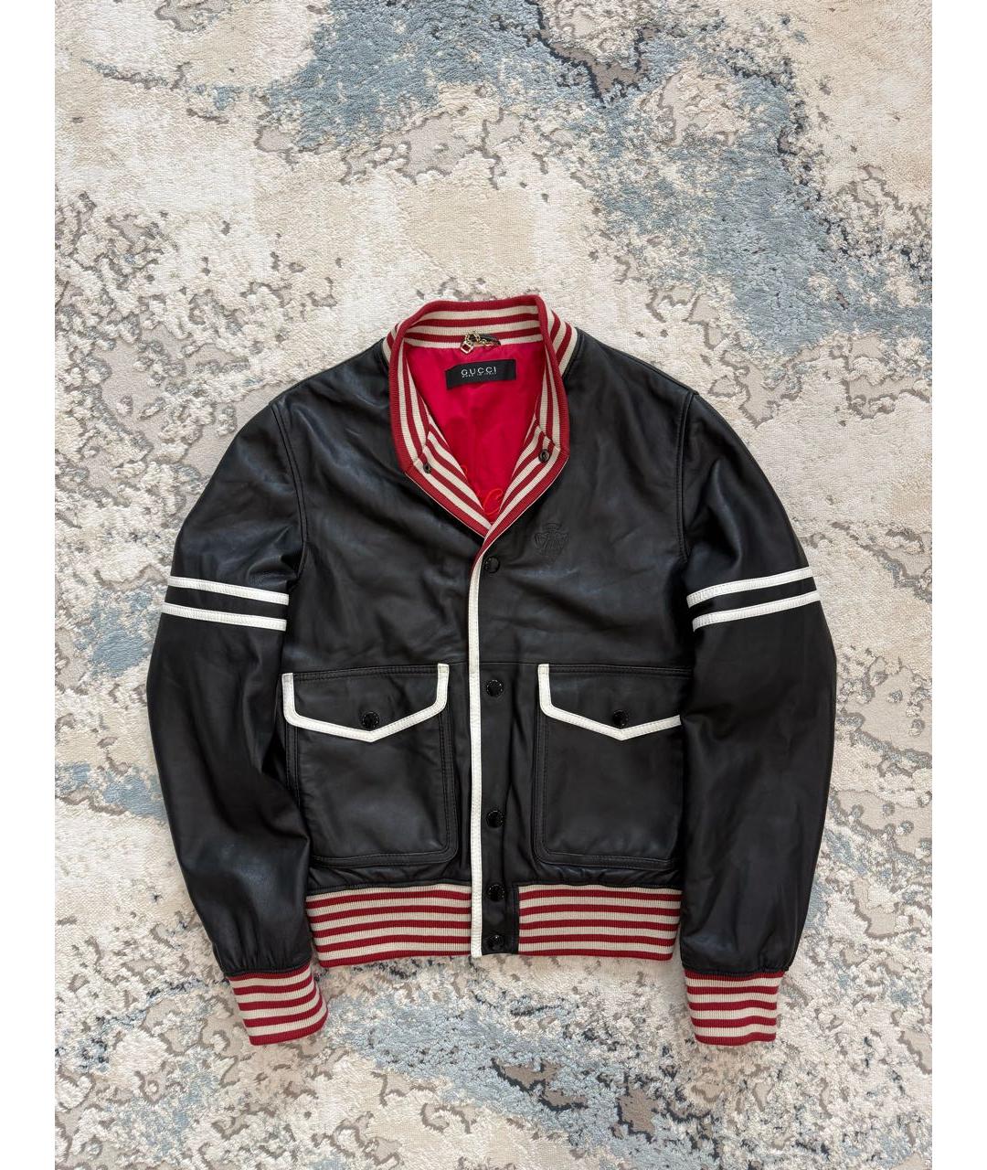GUCCI Черная кожаная куртка, фото 9