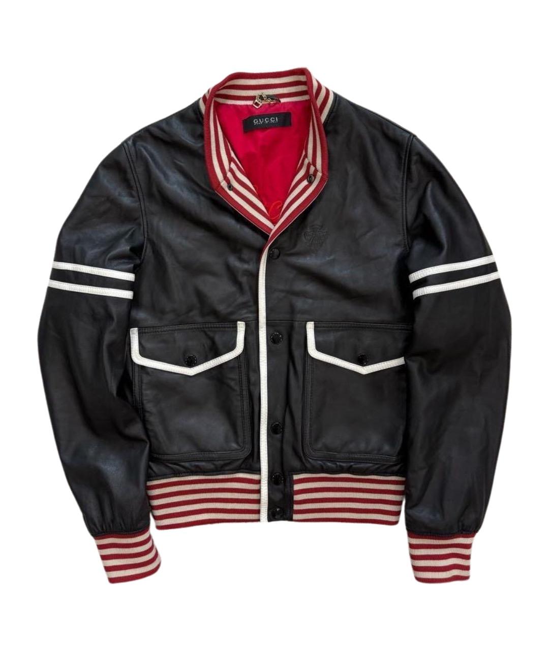 GUCCI Черная кожаная куртка, фото 1