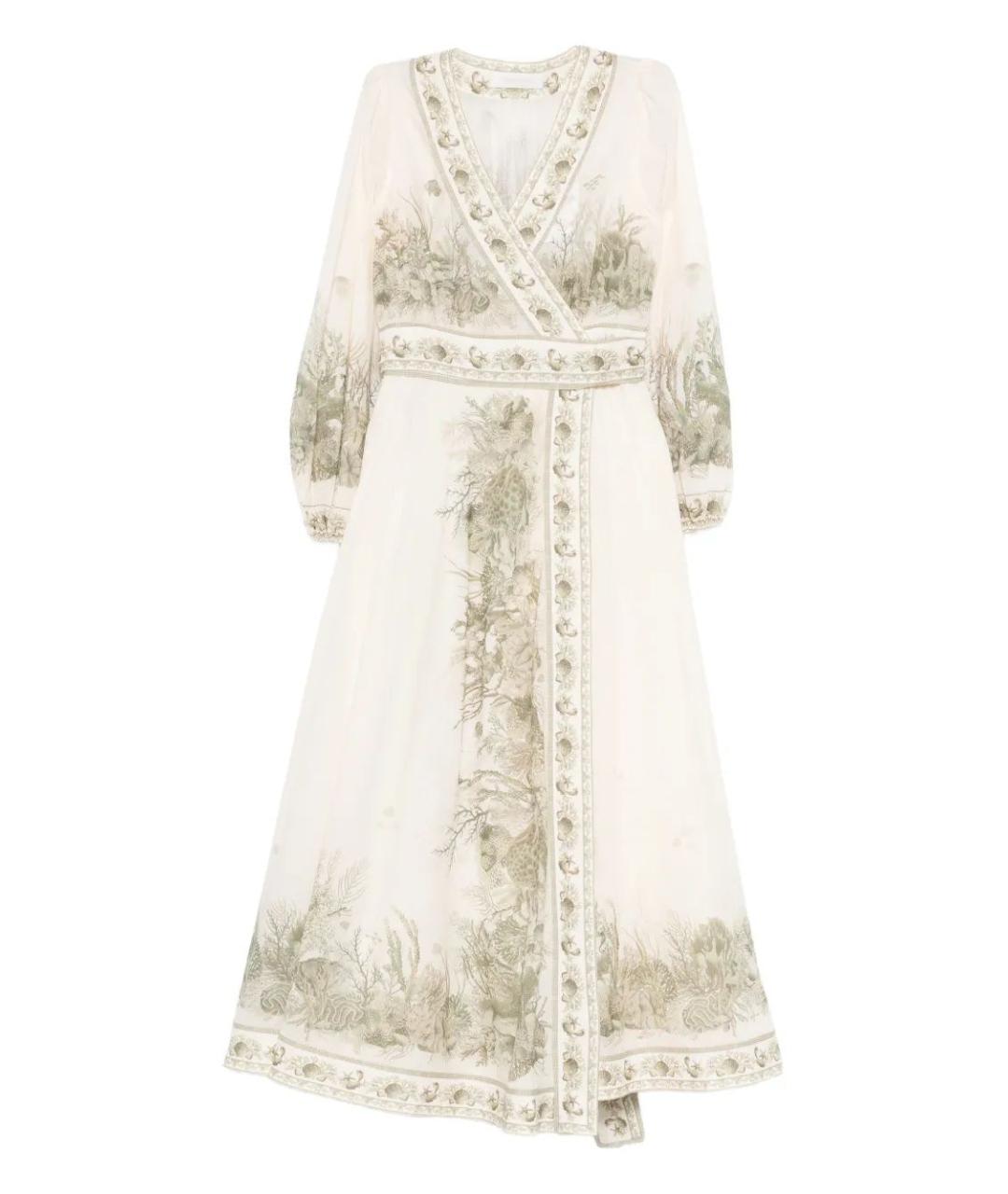 ZIMMERMANN Зеленые хлопковое повседневное платье, фото 1