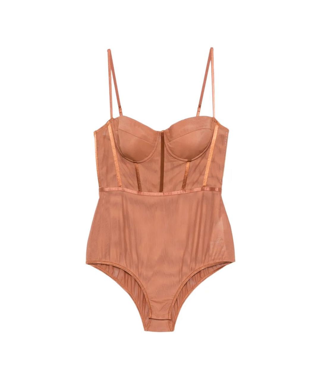 ZIMMERMANN Оранжевое полиэстеровое боди, фото 1