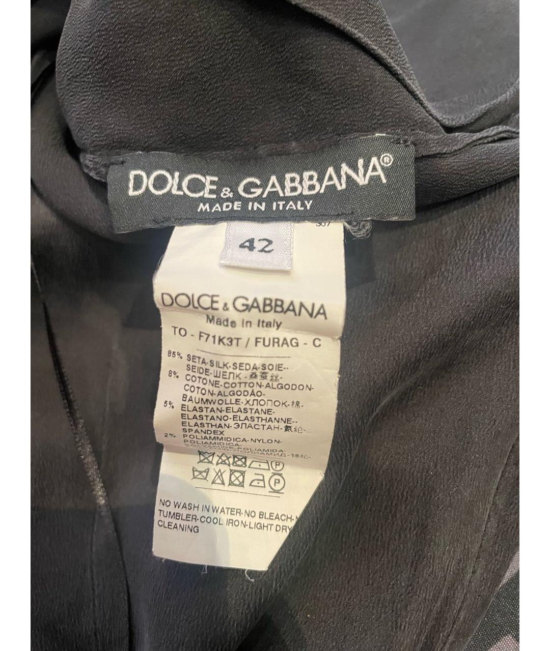 DOLCE&GABBANA Серая хлопковая майка, фото 3