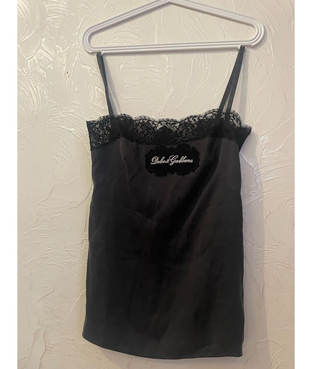 DOLCE&GABBANA Серая хлопковая майка, фото 4