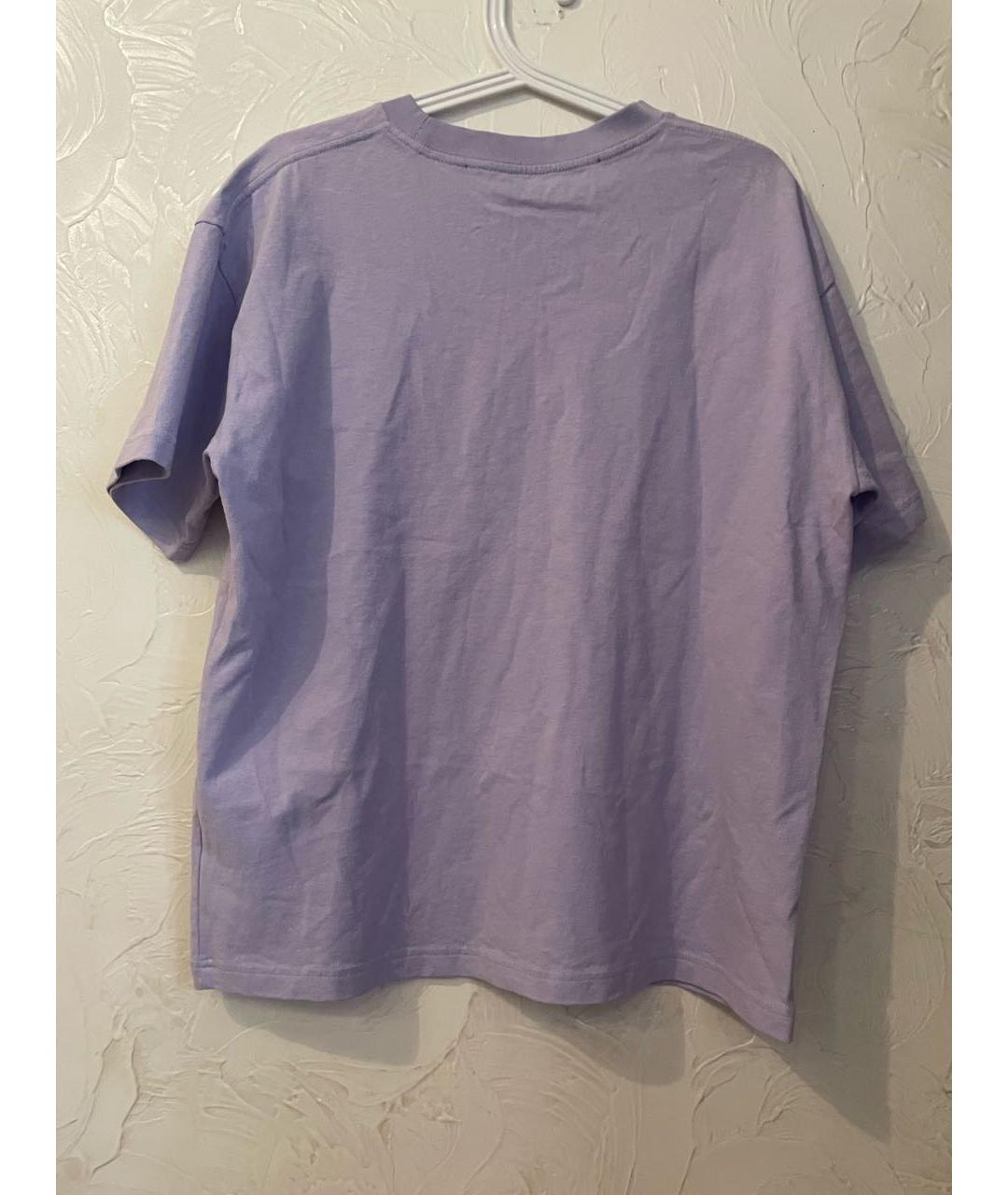 JACQUEMUS Фиолетовая хлопковая футболка, фото 2
