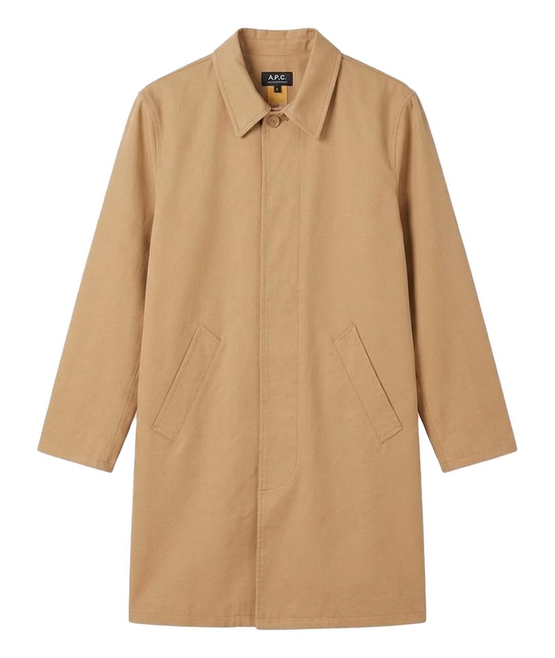 A.P.C. Бежевое хлопковое пальто, фото 1