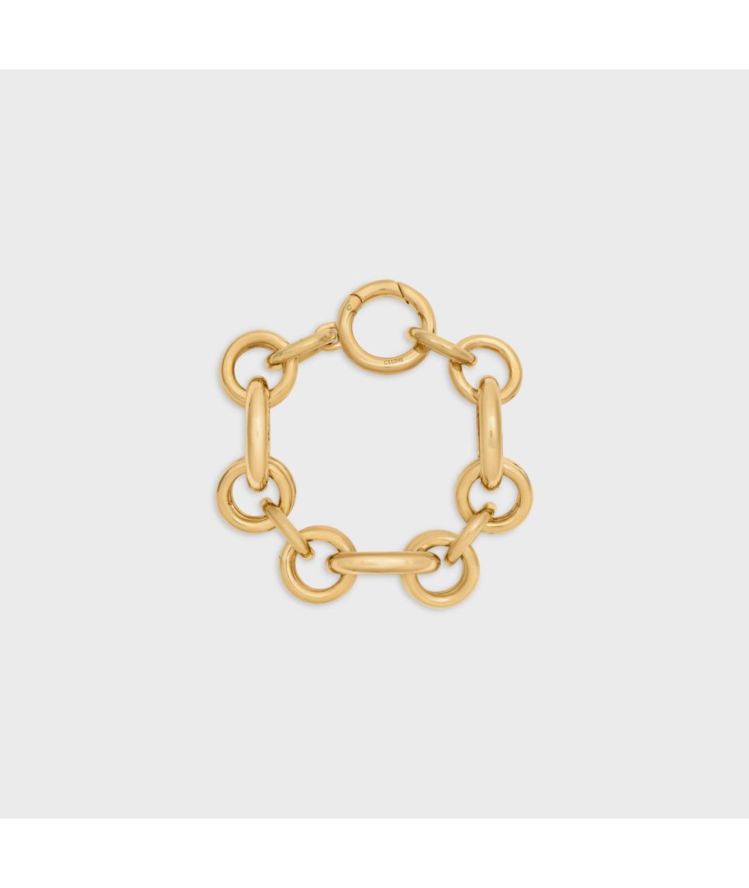 CELINE Золотой металлический браслет, фото 4