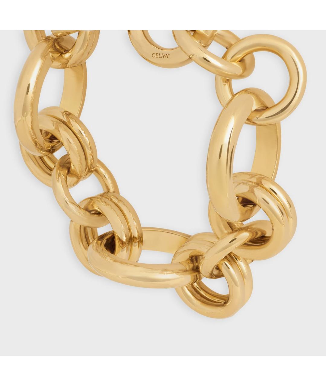 CELINE Золотой металлический браслет, фото 2