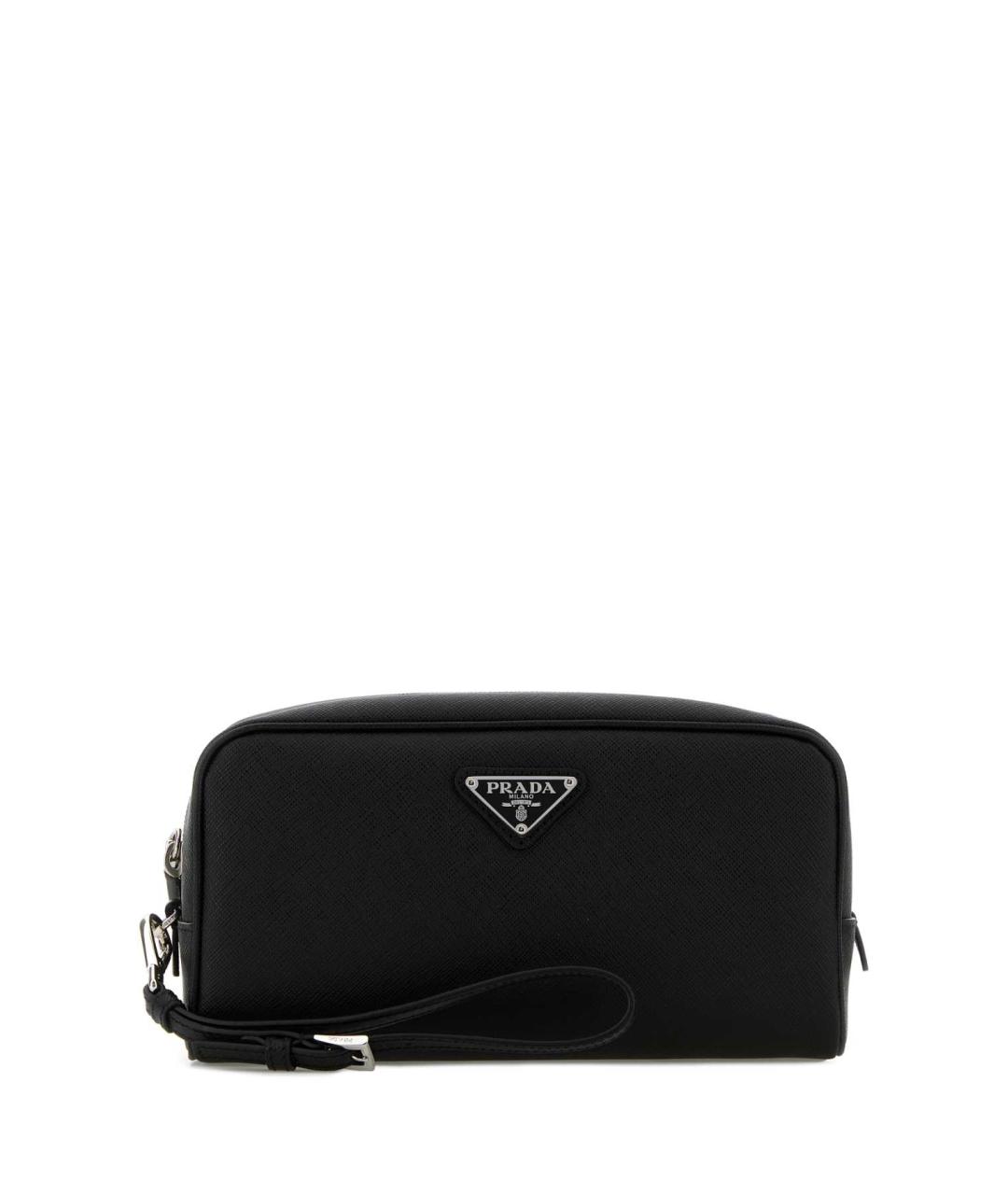 PRADA Черная кожаная барсетка, фото 1