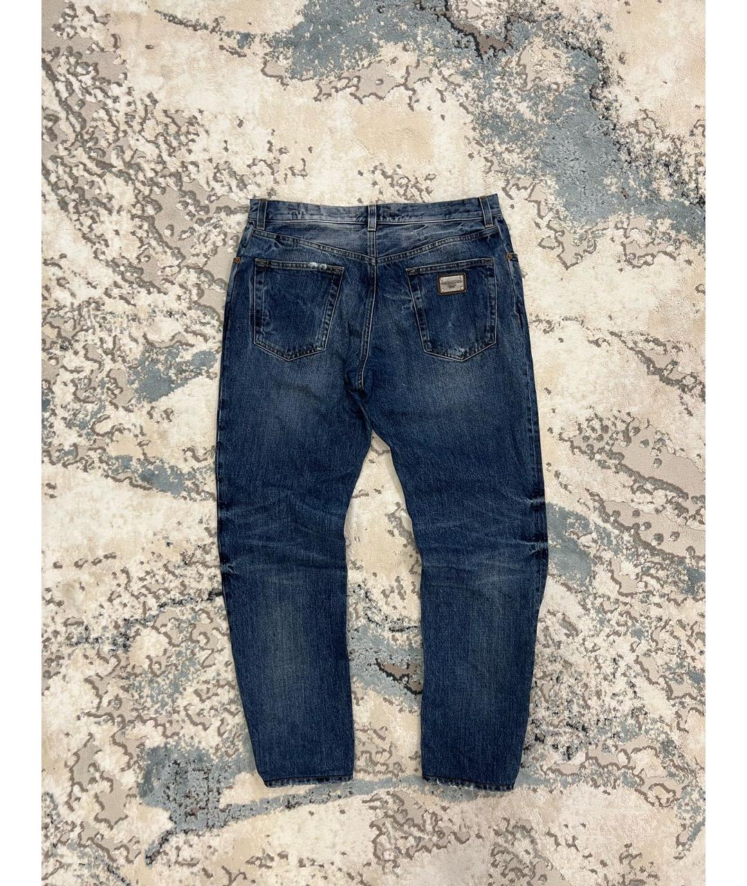 DOLCE&GABBANA Синие хлопковые джинсы скинни, фото 2