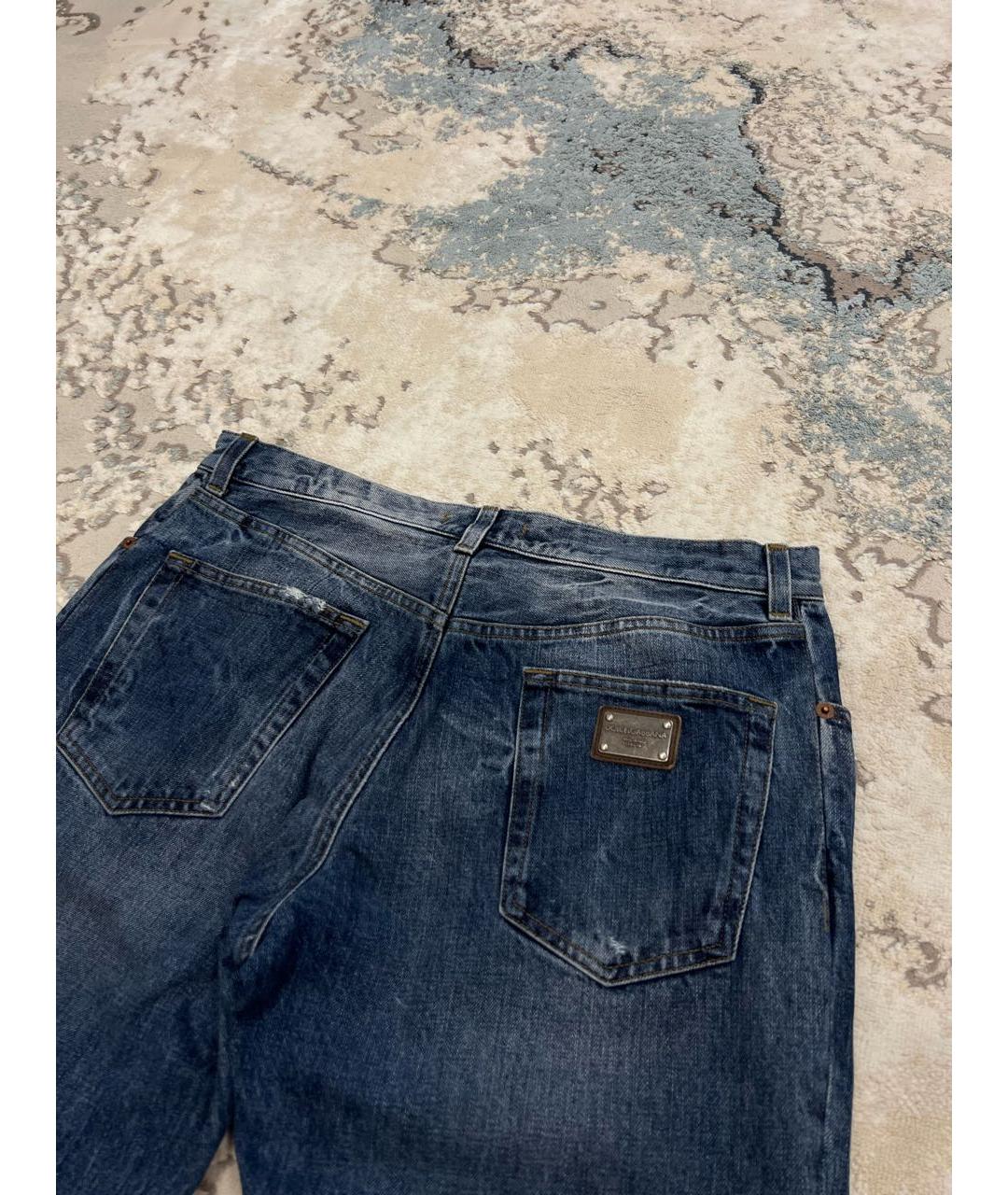 DOLCE&GABBANA Синие хлопковые джинсы скинни, фото 3