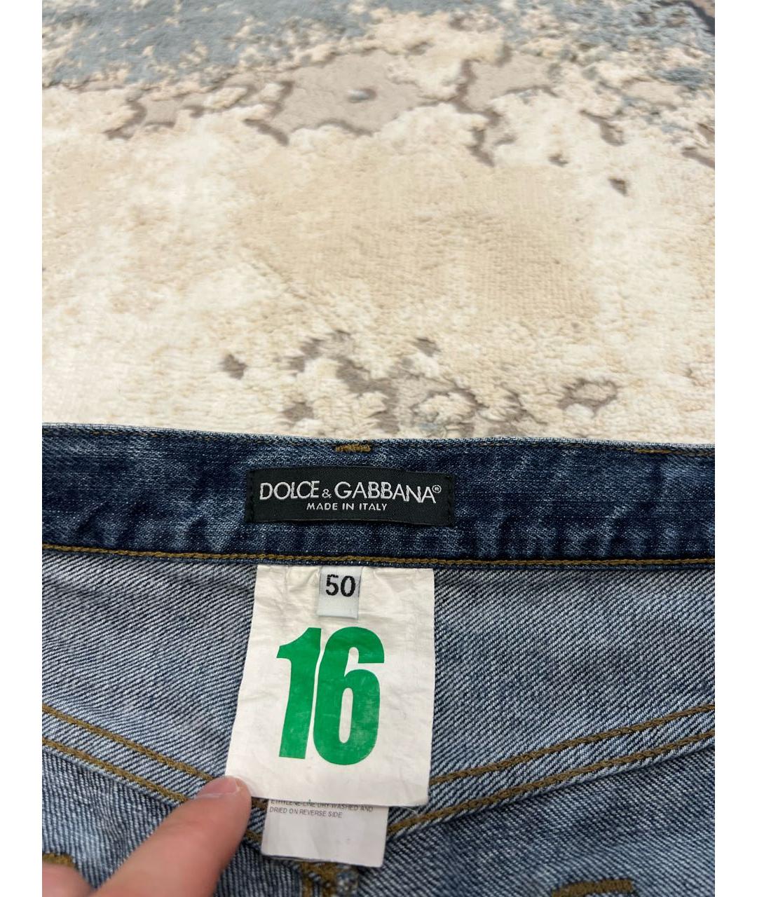 DOLCE&GABBANA Синие хлопковые джинсы скинни, фото 7