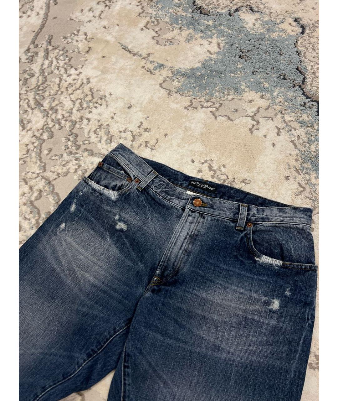 DOLCE&GABBANA Синие хлопковые джинсы скинни, фото 5