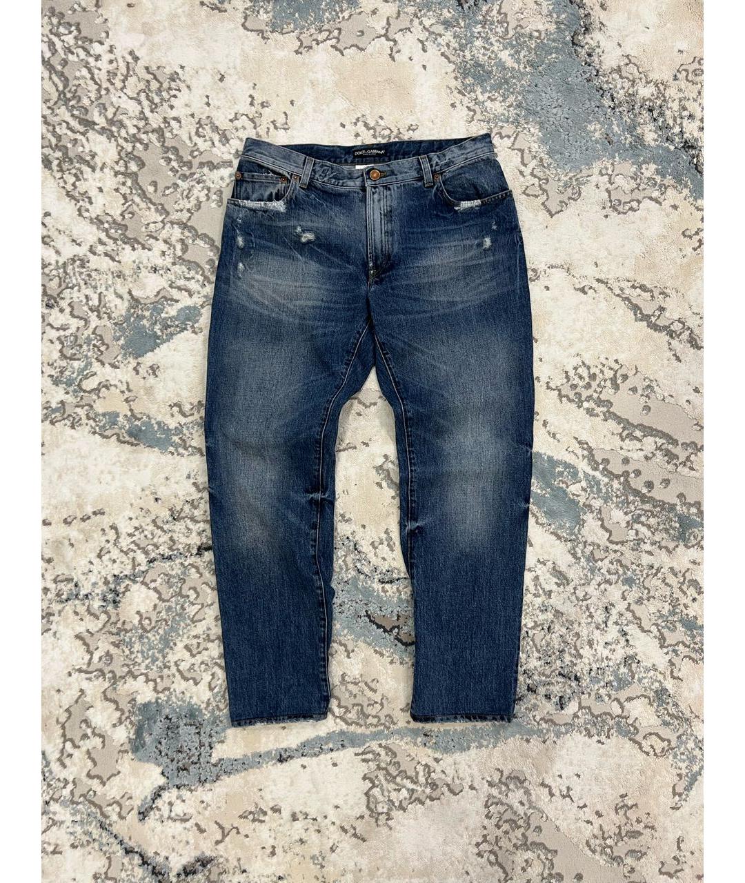 DOLCE&GABBANA Синие хлопковые джинсы скинни, фото 9