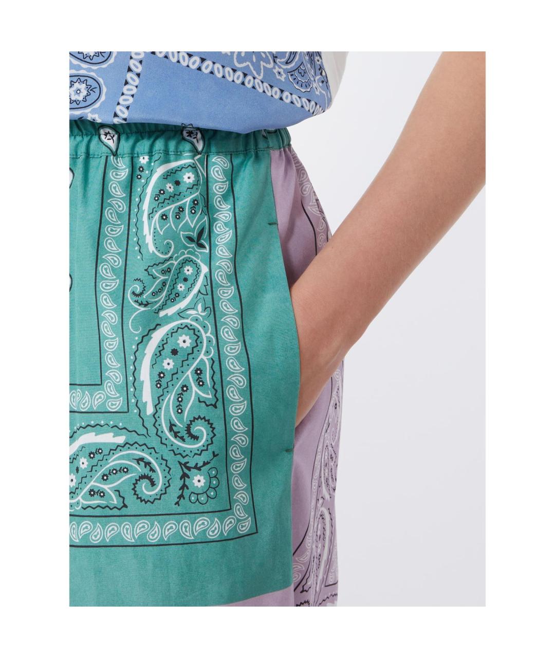 WEEKEND MAX MARA Мульти хлопковые прямые брюки, фото 3