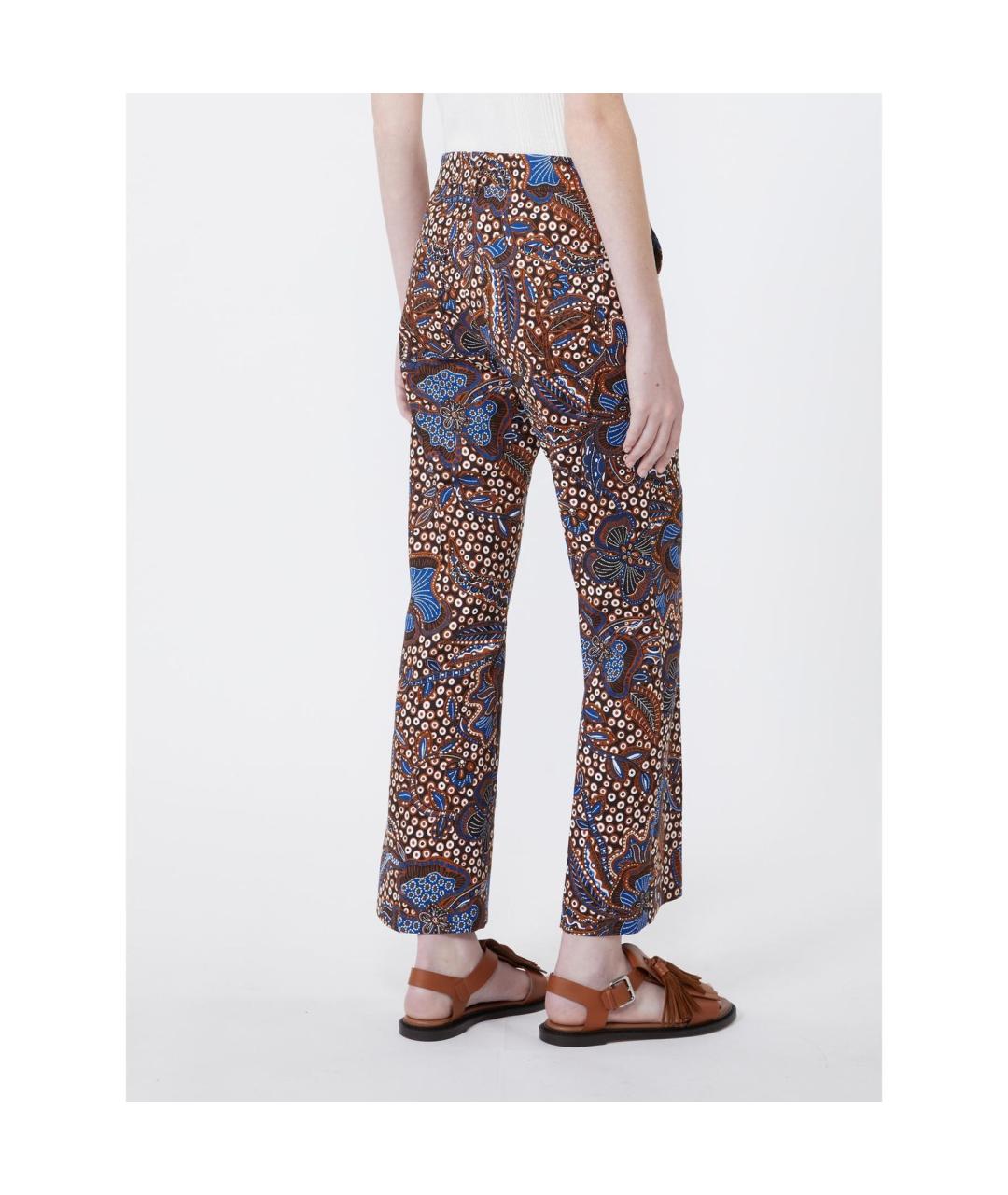 WEEKEND MAX MARA Мульти хлопковые прямые брюки, фото 2