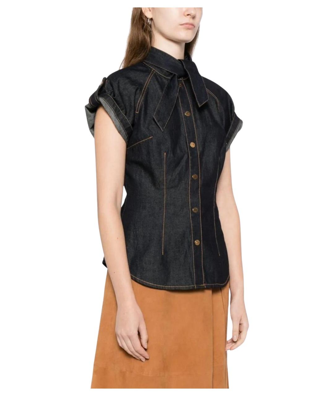 ZIMMERMANN Синяя хлопковая рубашка, фото 3