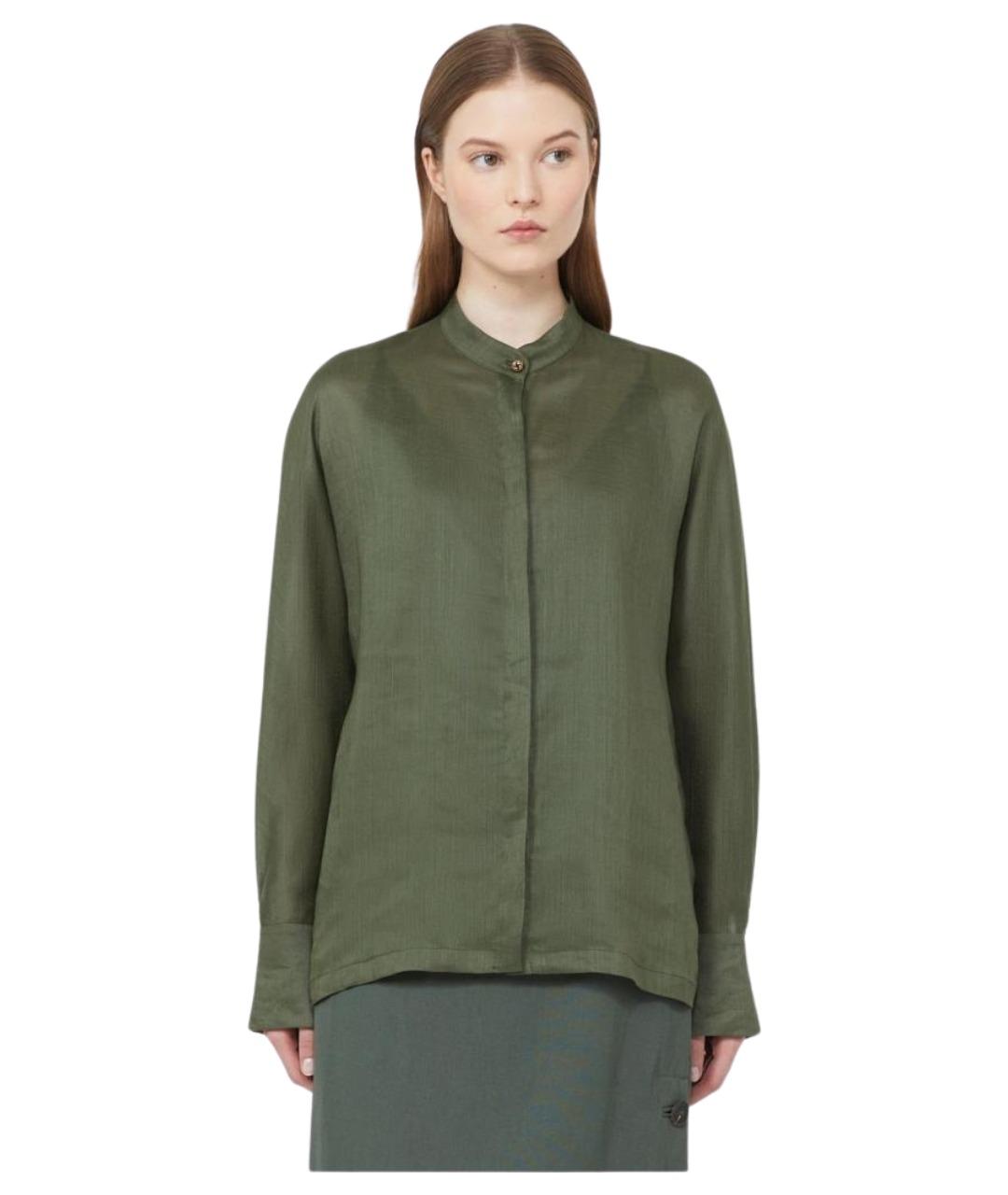 MAX MARA STUDIO Хаки рубашка, фото 1