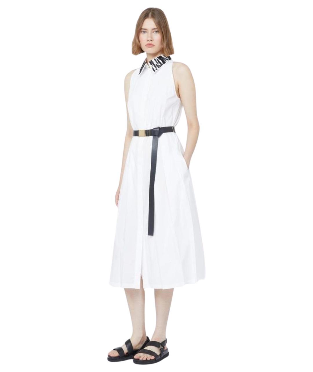 MAX MARA STUDIO Белое хлопковое повседневное платье, фото 1