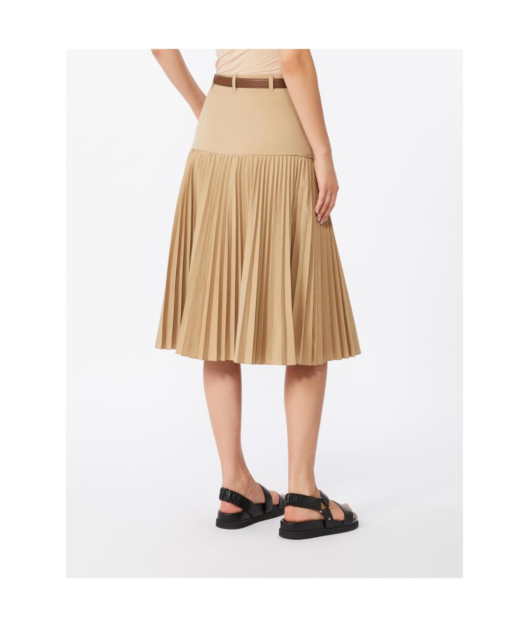 MAX MARA STUDIO Хлопковая юбка миди, фото 2