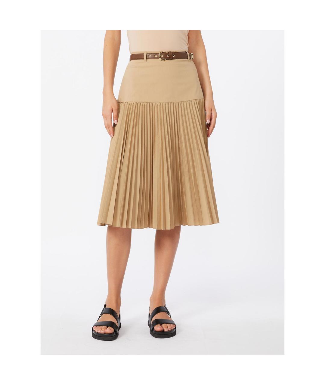 MAX MARA STUDIO Хлопковая юбка миди, фото 4