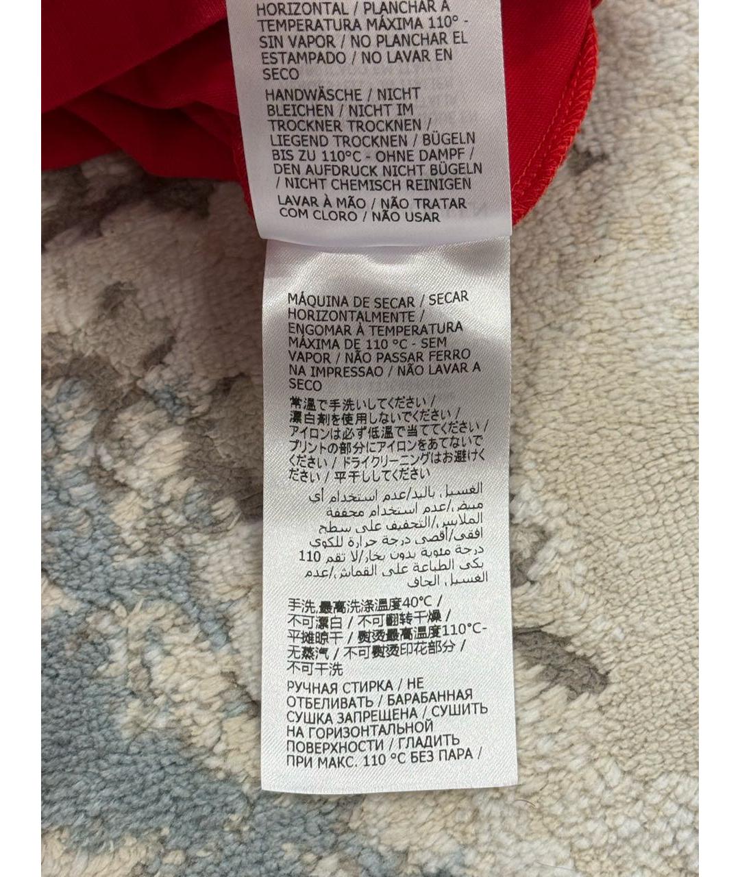 ALEXANDER MCQUEEN Красная хлопковая футболка, фото 6