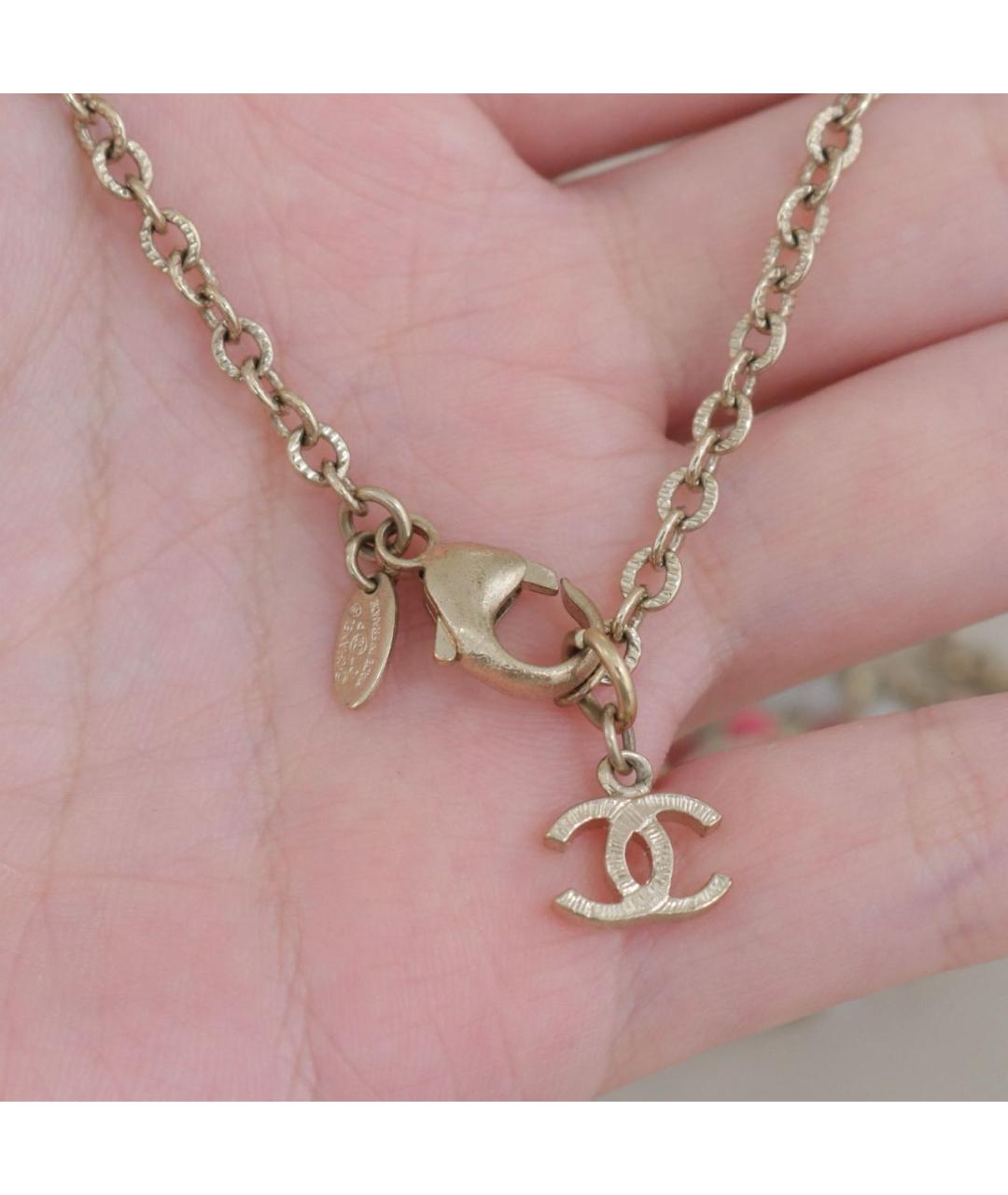 CHANEL Золотое металлическое колье, фото 7