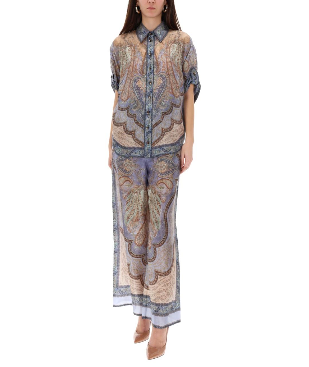 ZIMMERMANN Мульти шелковые брюки широкие, фото 2