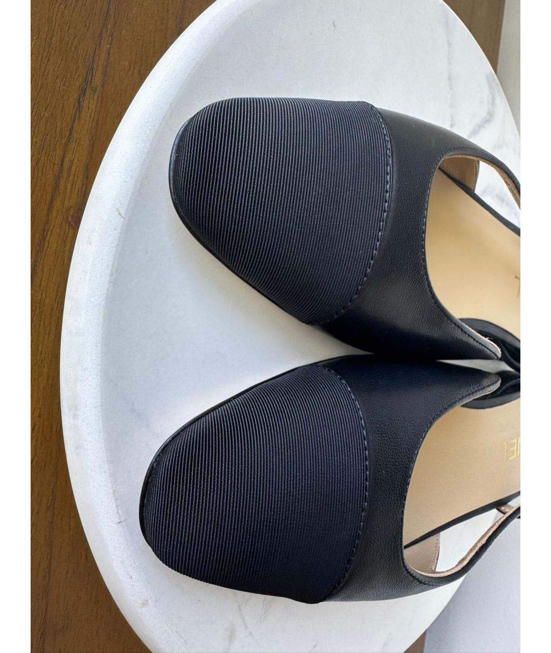 CHANEL Черные кожаные туфли, фото 3