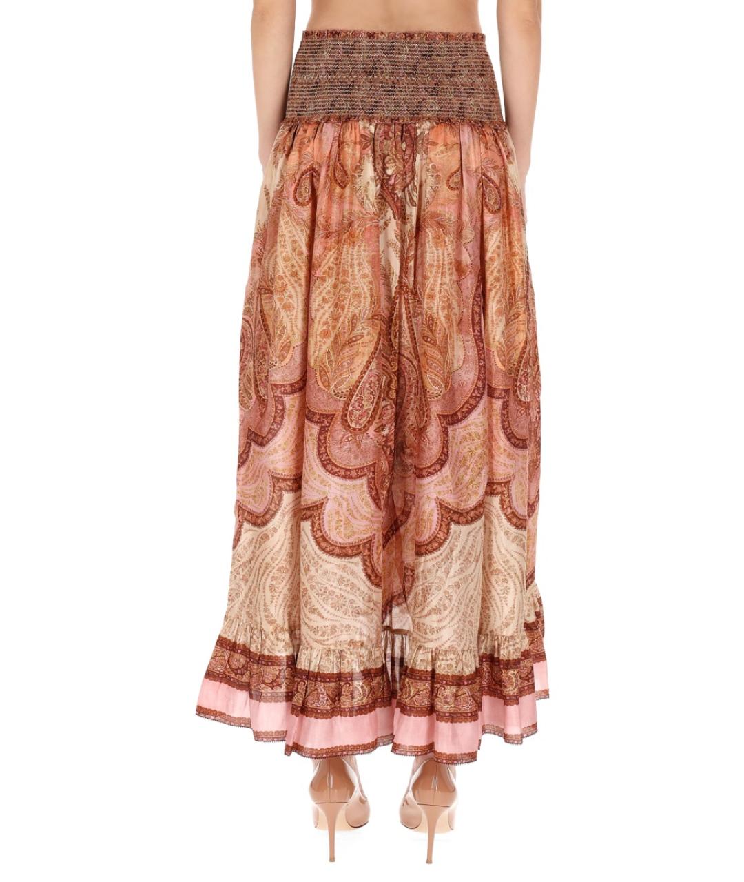 ZIMMERMANN Мульти шелковая юбка миди, фото 4