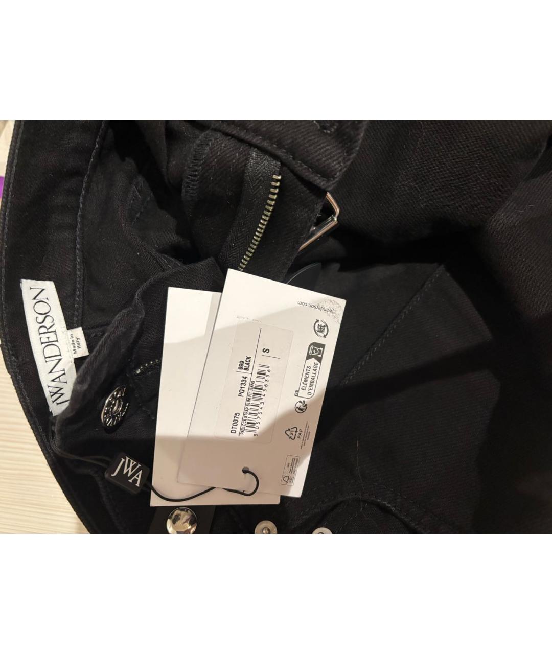 J.W.ANDERSON Черные хлопковые прямые джинсы, фото 2