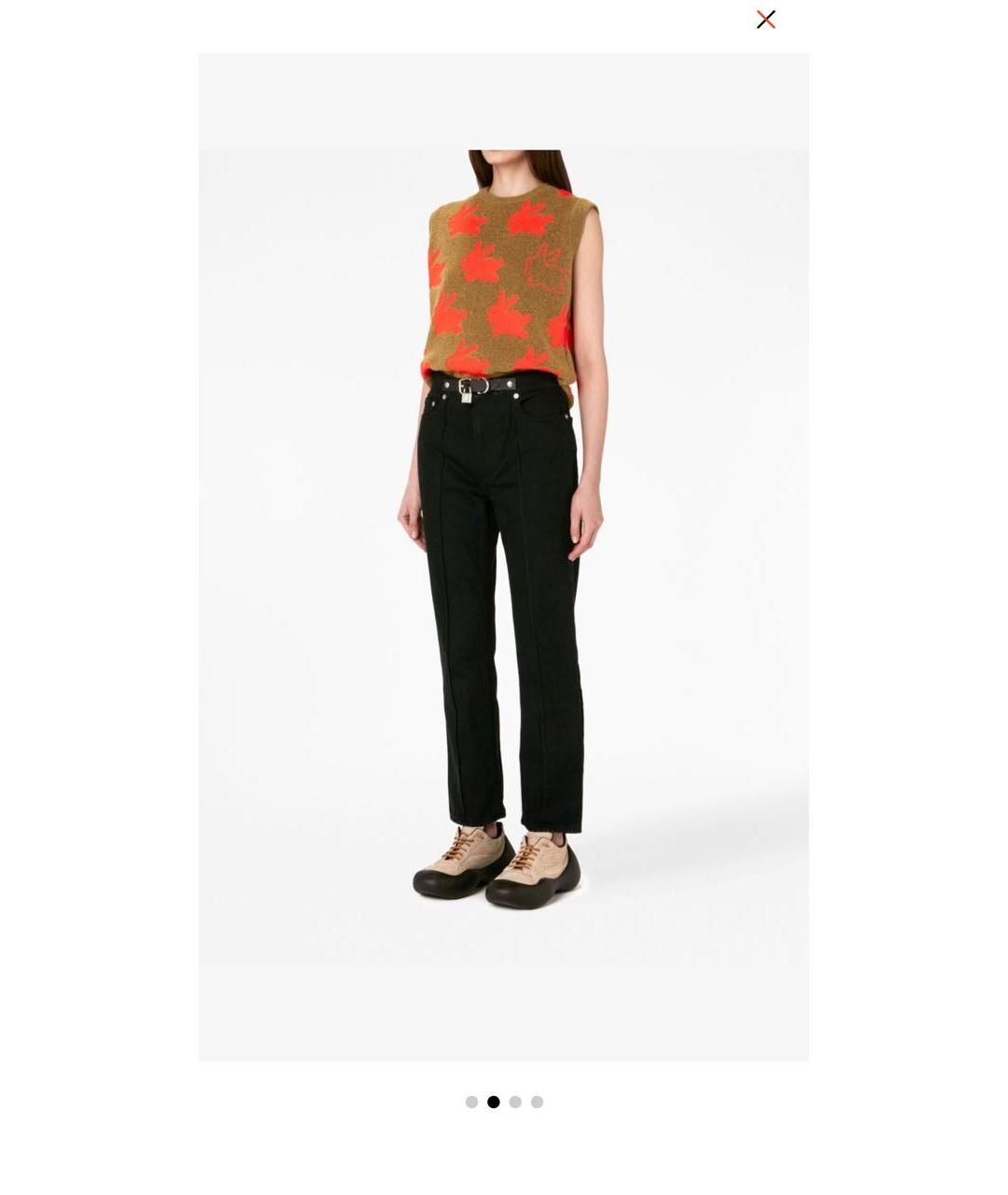 J.W.ANDERSON Черные хлопковые прямые джинсы, фото 4