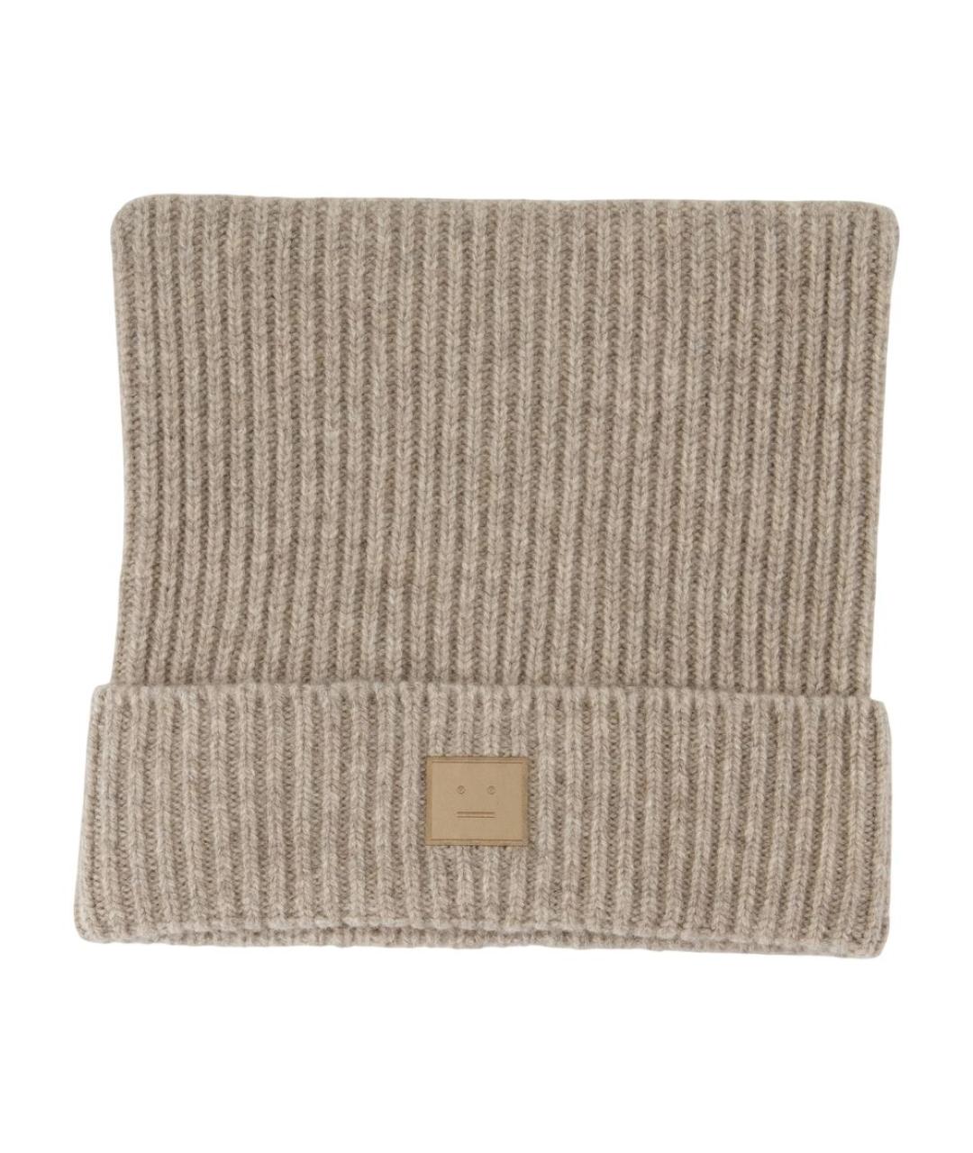 ACNE STUDIOS Бежевая хлопковая шапка, фото 1