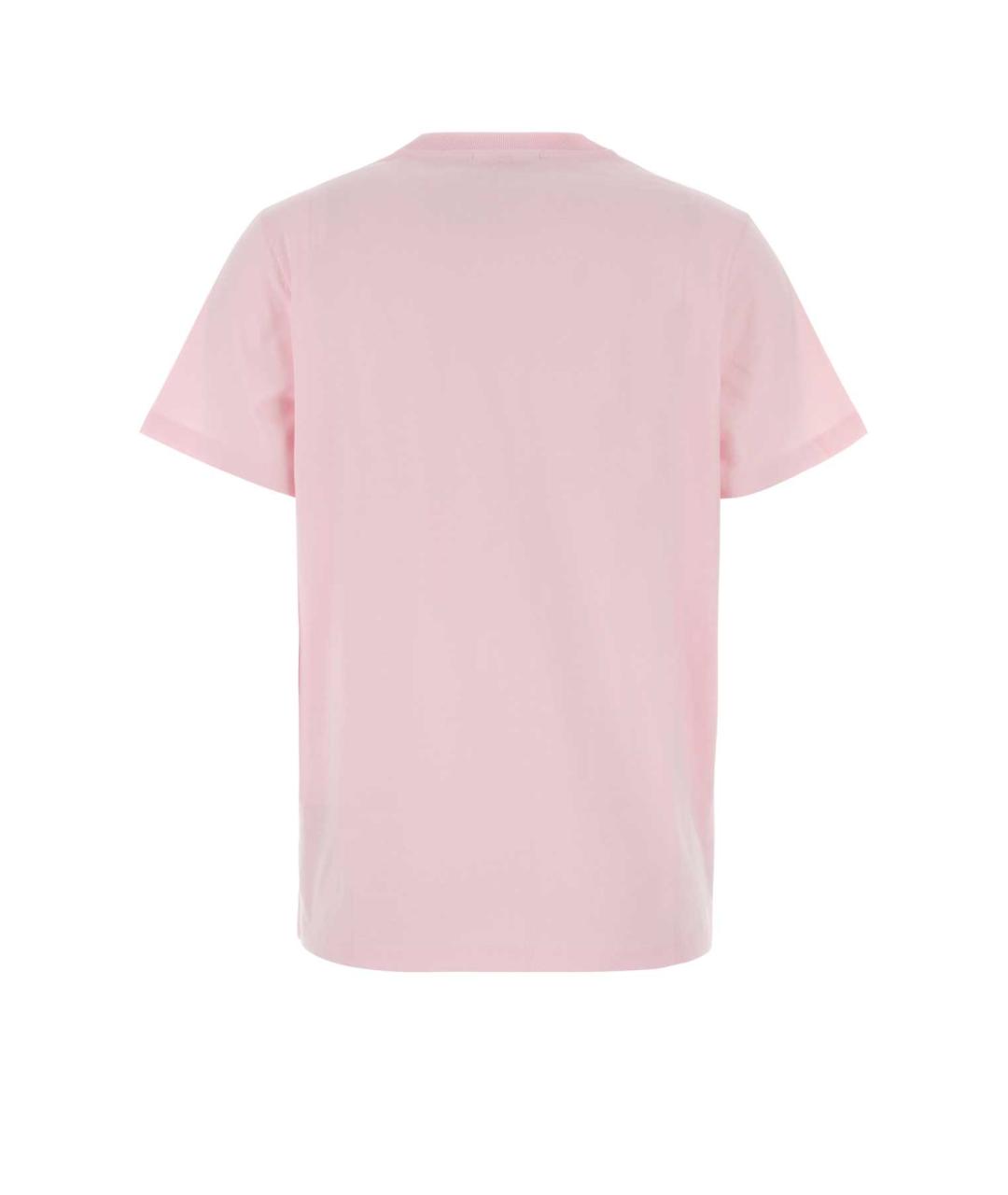 GANNI Розовая хлопковая футболка, фото 2