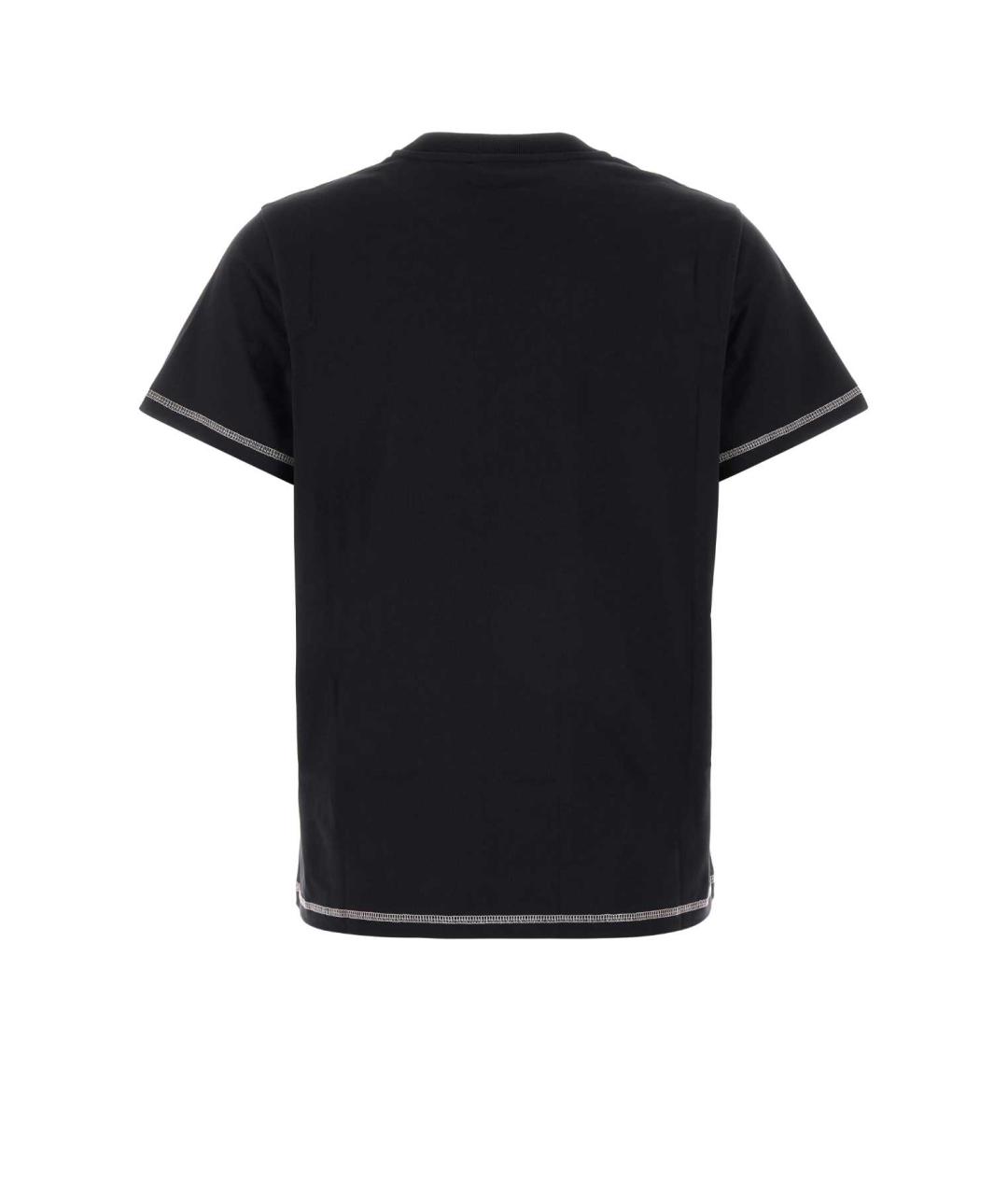 GANNI Черная хлопковая футболка, фото 2