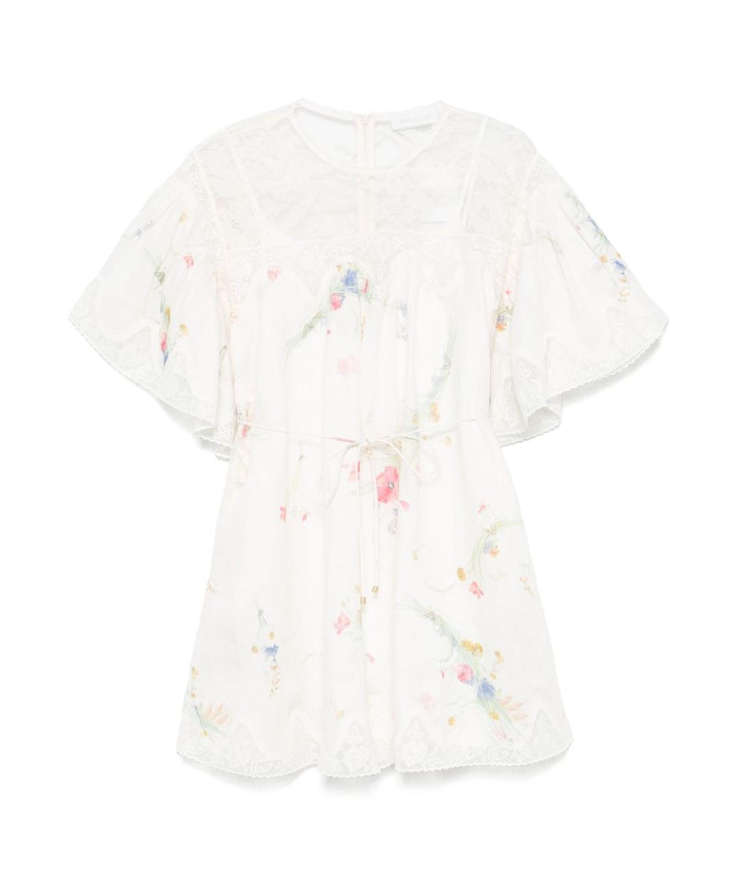 ZIMMERMANN Белое льняное повседневное платье, фото 1