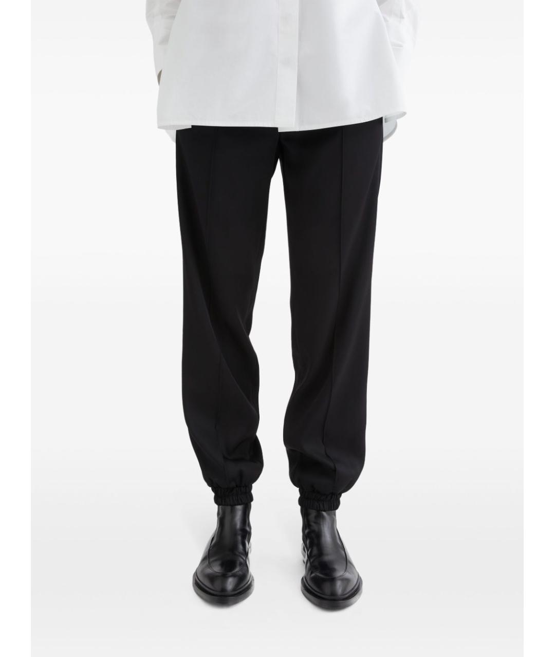 JIL SANDER Черные прямые брюки, фото 3