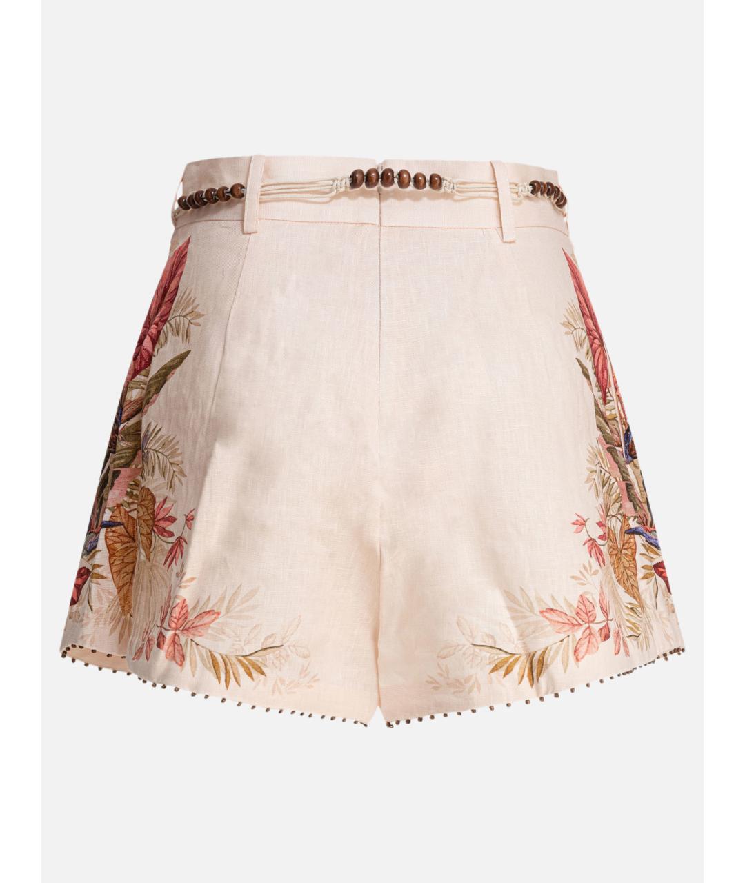 ZIMMERMANN Розовые льняные шорты, фото 5