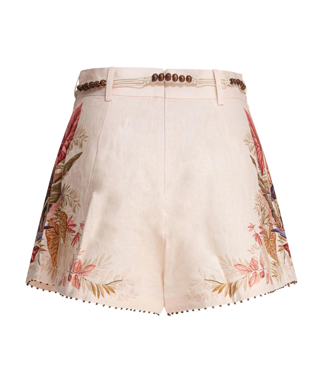 ZIMMERMANN Розовые льняные шорты, фото 2