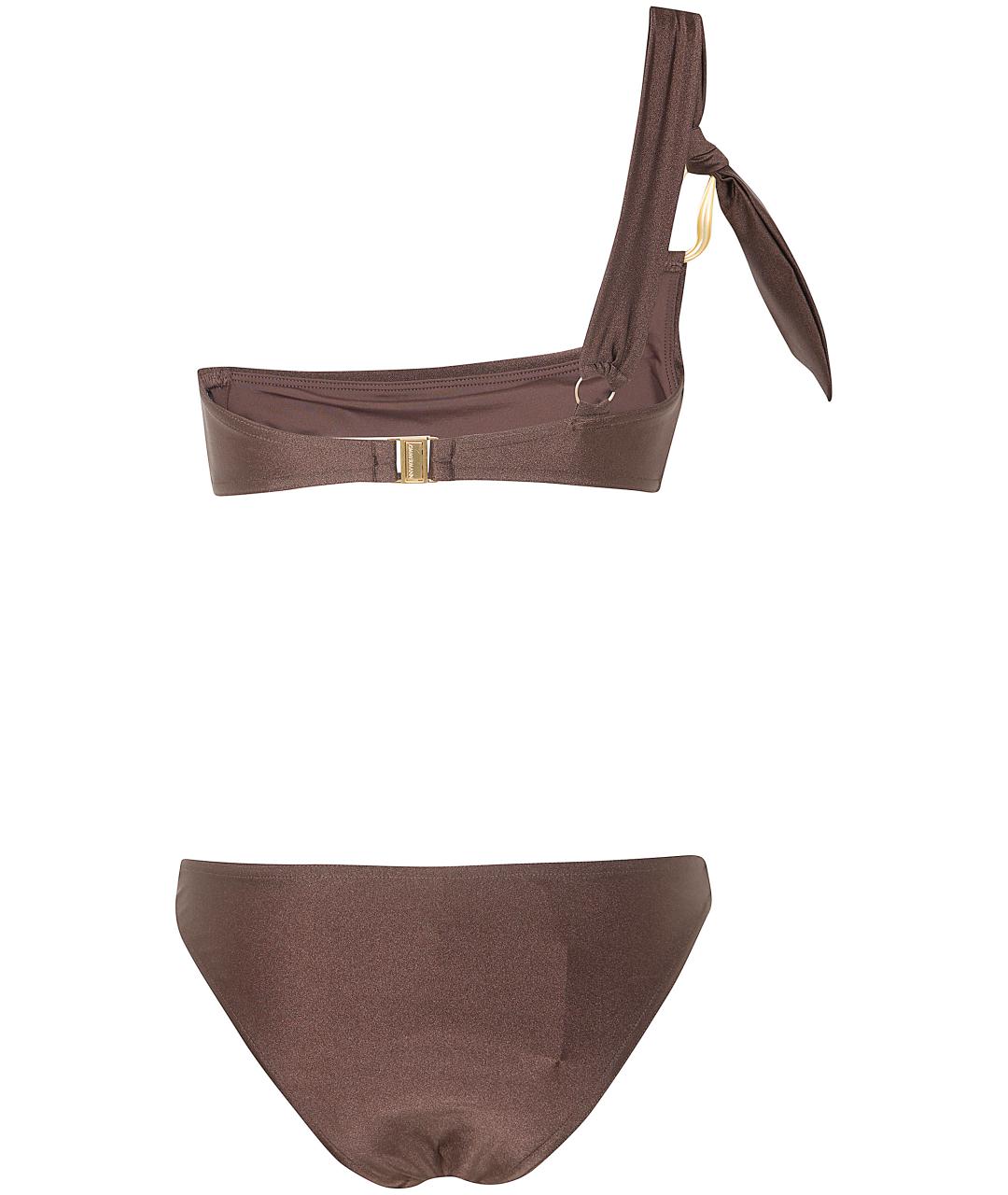 ZIMMERMANN Коричневый полиамидовый купальник, фото 2