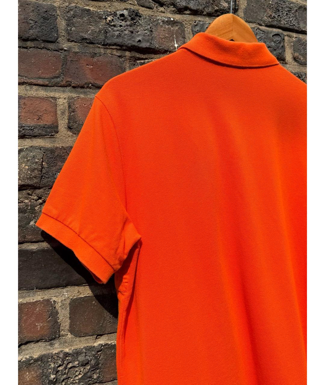 POLO RALPH LAUREN Оранжевое хлопковое поло с коротким рукавом, фото 7