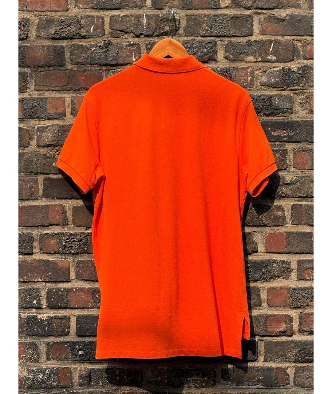 POLO RALPH LAUREN Оранжевое хлопковое поло с коротким рукавом, фото 5